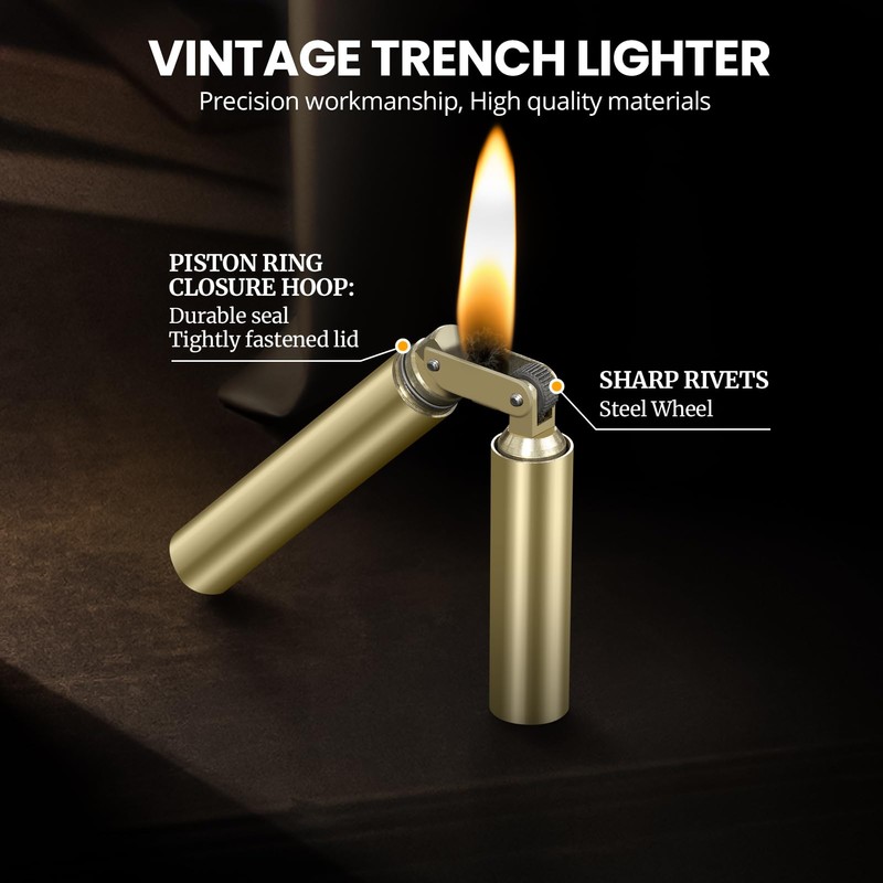 CHOICEDC Vintage Lighter, Cool Trench Lighter, Unique Kerosene Lighters Fluid