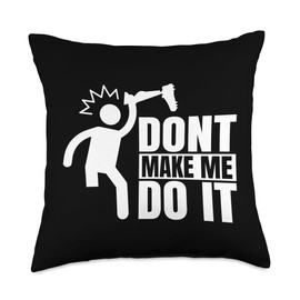 Bush Baby Bush Babies Animal Design Dont Make Me Do It Throw Pillow, 18x18, Multicolor