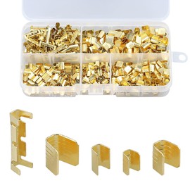 Glvaner Splice Terminal Connectors Copper Material Wire Connectors Crimp Terminal Set U Type Connection Terminals 5 Sizes 500 Pcs Auto Motorcycle Wiring Processing Storage Case