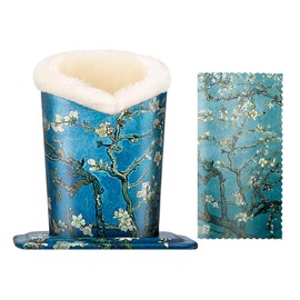 Desk Plush Fluffy Lined Eyeglasses Sunglasses Holder Stand Protective Case