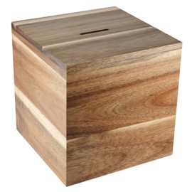 PERQS® BDB – Elegant Money Box Made of FSC® Wood with Two Locks, Each with Two Keys – for Together Saving & Saving Challenge – as a Couple Gift | Holiday Fund | Travel Fund | Tip Fund