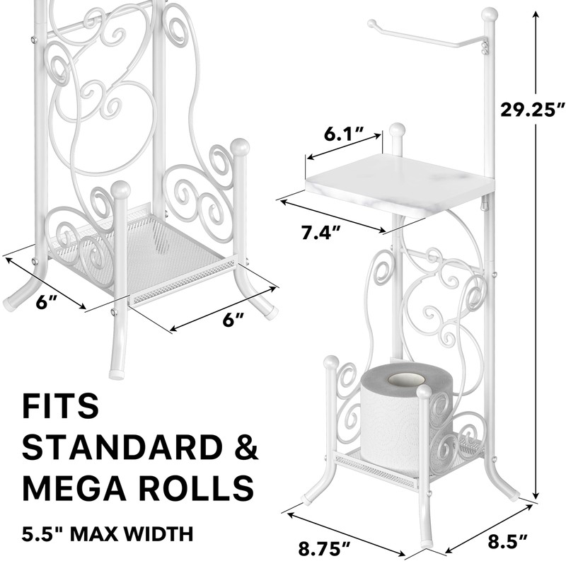 Simple Houseware English Style Bathroom Toilet Tissue Roll Holder Stand