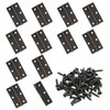 Kemcatui 12Pcs Red Bronze Classic Cabinet Hinges, 2.5 Inch, Nickel-Plated