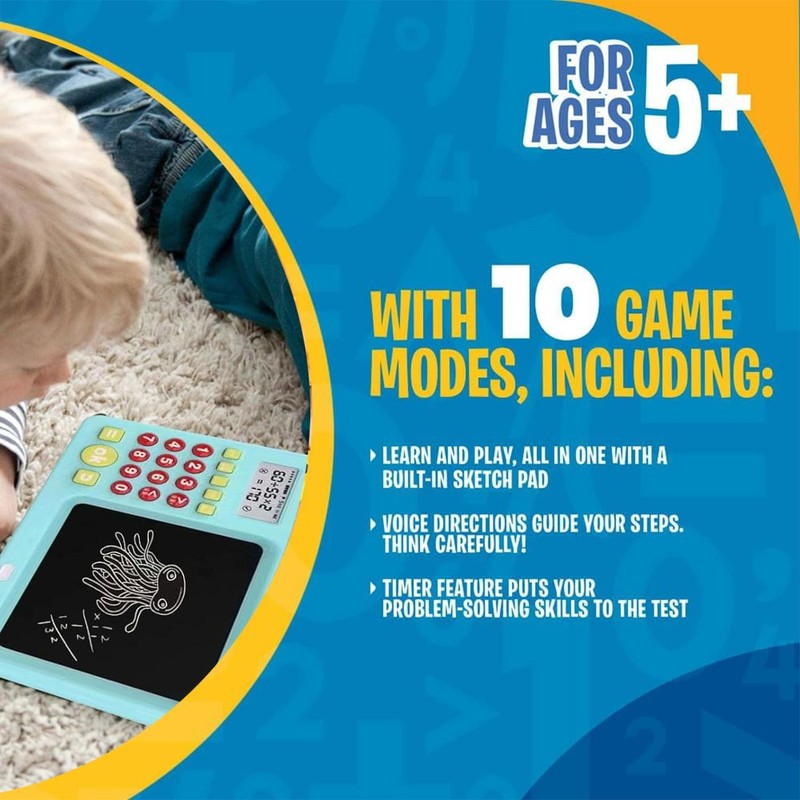 Bytebliss Number Genius - Interactive Electronic Math Game with Sketch
