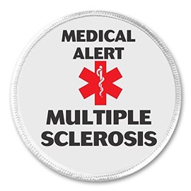 Medical Alert - Multiple Sclerosis 3" Sew On Patch Health Symbol