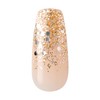 KISS Gel Fantasy Glue-On Nails Pink & Gold Long Length