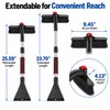 Extendable Car Snow Brush and Ice Scraper for Winter Windshield
