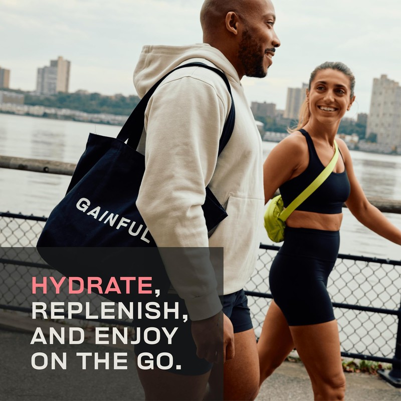 Gainful Hydration Powder Packets, Caffeine Free with Key Electrolytes Magnesium