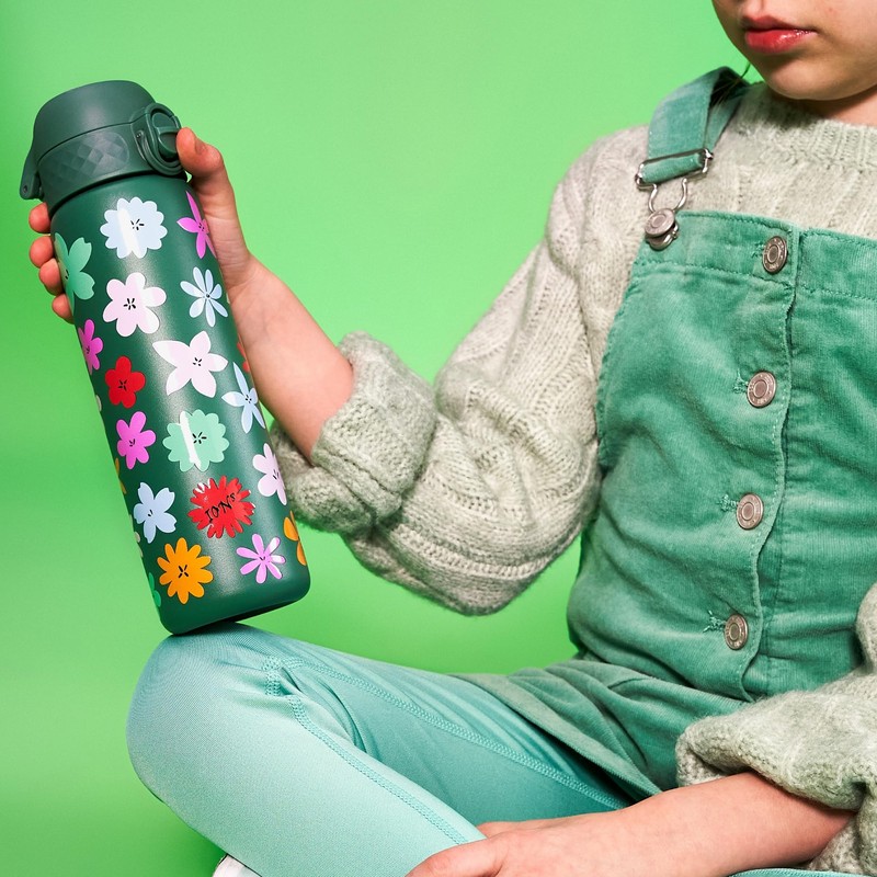 Ion8 Steel Water Bottle, 600 ml/20 oz, Leak Proof, Easy