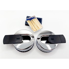 meytrade Pocket Ashtray Small and Round Premium Set of 2 with Slider Clean, Safe and Sustainable Outdoor Ashtray, Travel Ashtray
