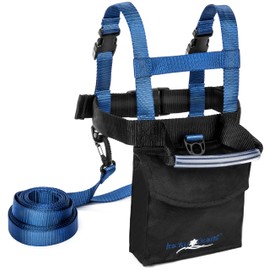 Lucky Bums Kids Ski Backpack Harness Trainer, Leash, Grip 'N Guide Handle, Navy