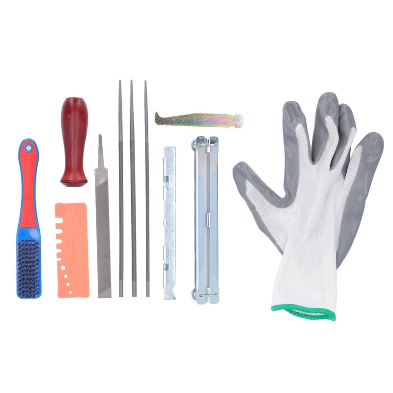 12Pcs Chainsaw Sharpener File Chain Saw Teeth Sharpening Tool Set
