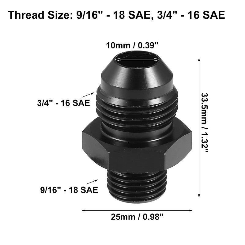 A ABSOPRO 4 pieces AN6 to AN8 fuel distributor adapter