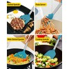 Silicone Cooking Utensil Set, 8Pcs Non-stick Cookware with Stainless Steel