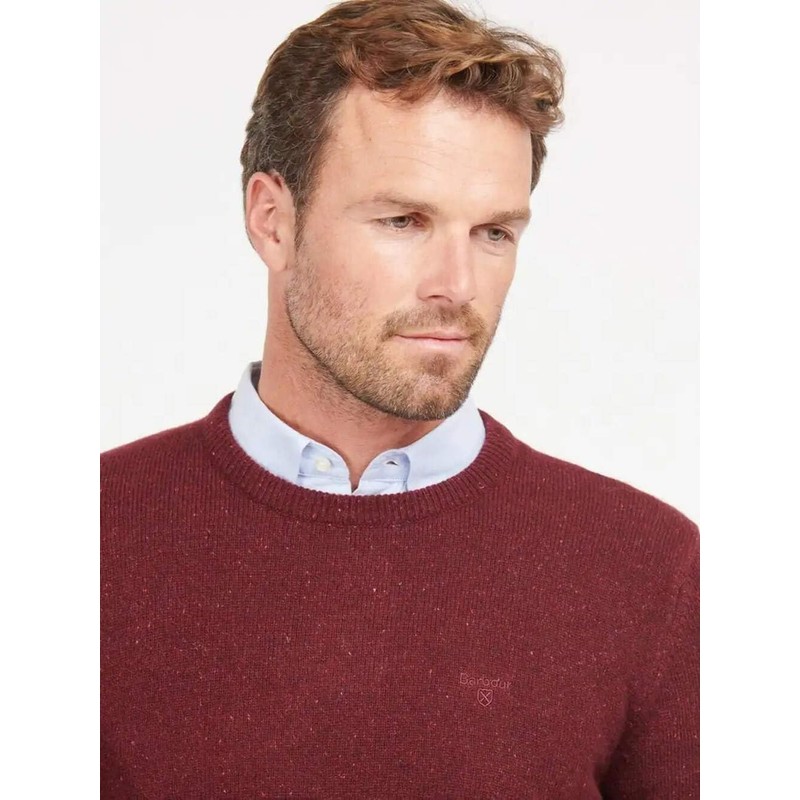 Barbour MKN0844 Harren XL Crew Neck Knitwear, red