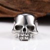 Black Stainless Steel Men's Cool Skull Head Solid Ring Punk