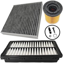 Engine Air Filter & Cabin Air Filter & Oil Filter Fit for 2020-2023 Hyundai Sonata / 2022-2023 Hyundai Tucson / 2021-2024 Kia K5, Replace 28113-L1000 97133-N9100 26350-2M000