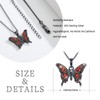 Freesloth Butterfly Necklaces for Women 925 Sterling Silver Red Opal