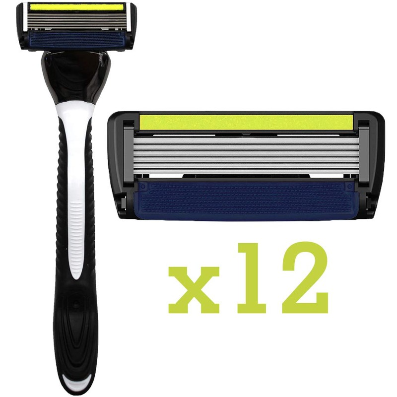 ShaveMOB 6-Blade Men's Razor Kit (Flex Head Handle with 4