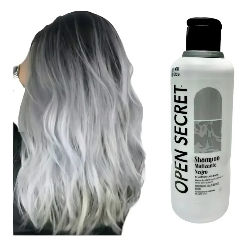 Shampoo Matizante Negro Con Tinte Open Secret® 300 Ml