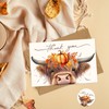 Whaline 36Pcs Highland Cow Thank You Cards with Envelope Stickers