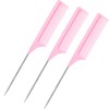 3 Packs 9 Inch Rat Tail Comb Carbon Fiber Heat