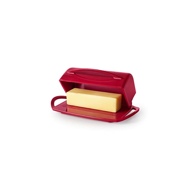 Better Dish Flip-Top Butter Dish without Spreader (Red)