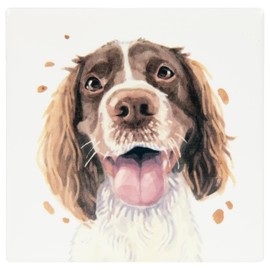 Lesser & Pavey Springer Spaniel Coaster Robert James Hull For Home & Office | Stylish Coasters For Kitchen & Dining | Durable Drinks Coasters For Tabletops | Decorative Home Accessories for Tables