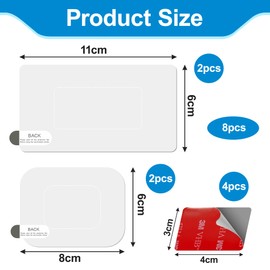 TUYOBG 4 Stück Dash Cam Klebepads & Antistatische Folien, Klebepad Set für Auto Dashcams – Doppelseitig, Extra Stark, Durchsichtig, VHB Klebeband Tape für Windschutzscheibe & Armaturenbrett