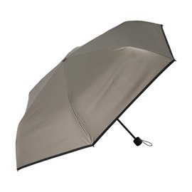 LIEBEN-0530 Parasol, Men's, Women's, UV Protection, Easy to Use Both Sun and Rain, 23.6 inches (60 cm) x 6 Ribs, Folding Umbrella, Antique Gold/Black