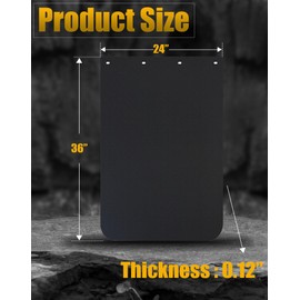 CJEMIX Semi Truck Mud Flaps 24"x36", Universal Heavy Duty Polymer MudFlaps for Semi Truck Tractor Trailer (2Pcs)