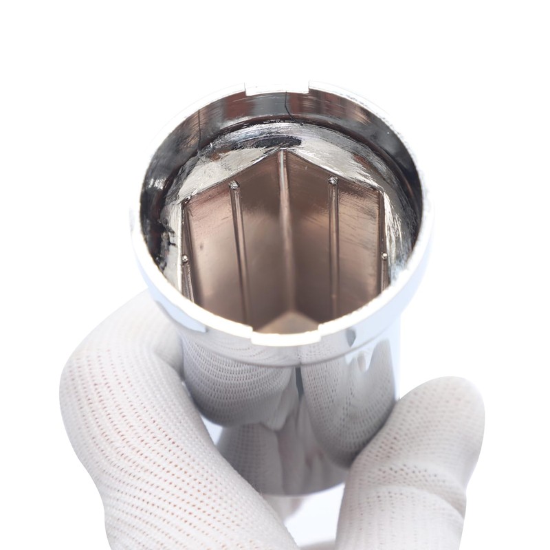 33mm Chrome Plastic ABS Lug Nut Covers Bullet Flanged Push-on