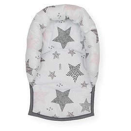 OLO Baby Universal Infant Baby Toddler car seat Stroller Head Support Pillow Cotton (Pink & Grey Multi-Star)