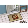 Caroline's Treasures DAC2311MAT Basenji Christmas Flowers Doormat Front Door Mat