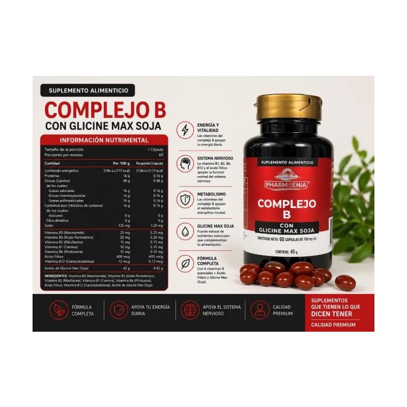 Pharmenia Complejo B con Glicine Max Soja
