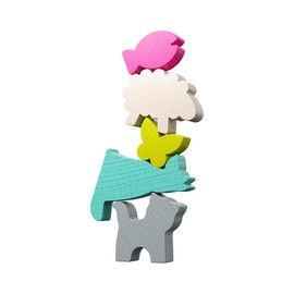 HABA Stacking Challenge Animals – L'accattivante duello di pile di animali a 300 livelli, gioco di abilità compatto dai 6 anni in su, gioco di viaggio ideale e pensierino in viaggio – 2013867001