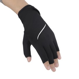 JIAHG Sunblock Ice Silk Gloves Women Non-Slip Gloves Breathable Outdoor Driving Cycling Gloves Summer Half Finger Sport Gloves for Running Riding