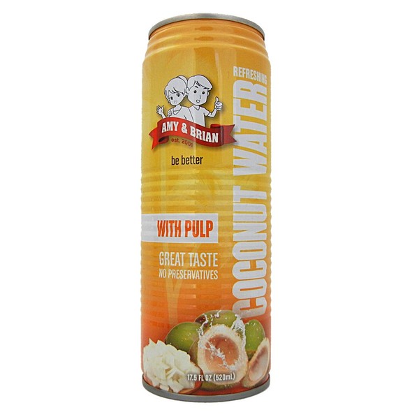 Amy & Brian Coconut Water with Pulp, 17.5 Fl Oz