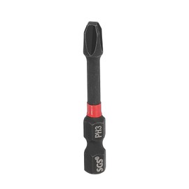 sourcing map #3 Phillips Impact Screwdriver Bit PH3 1/4" Hex Shank 2" (50mm) Long Magnetic Cross Head Drill Bits S2 Steel Industrial Screw Driver for Impact Power Drivers, Black/Red