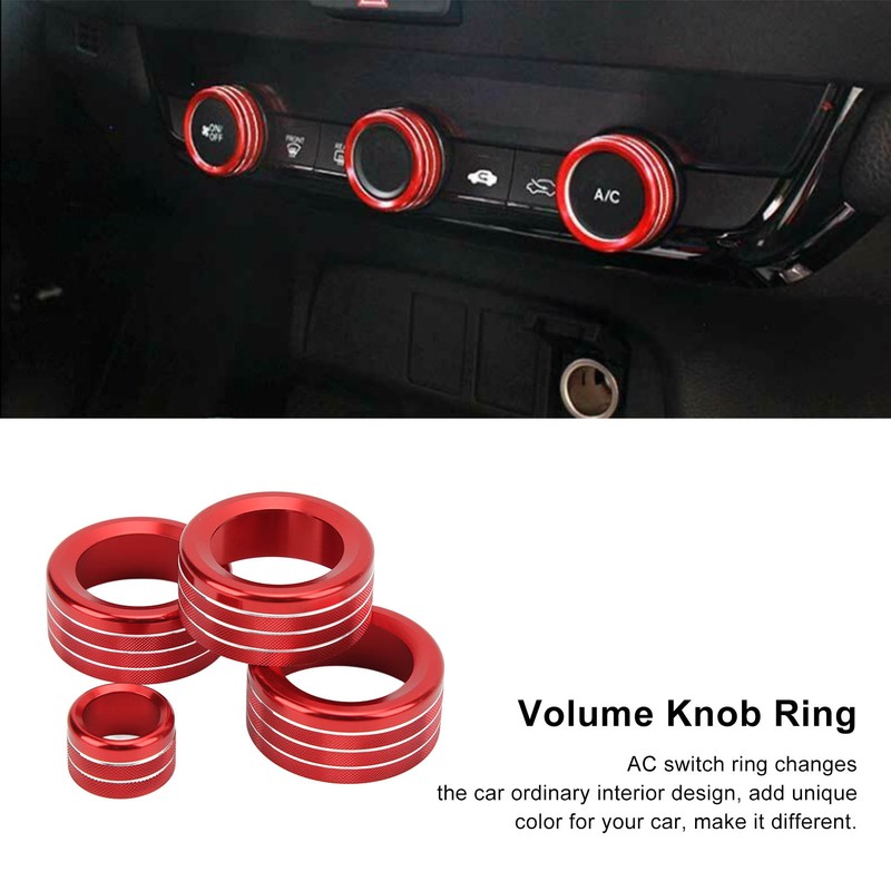 AC Switch Ring Volume Knob Cover Aluminium Alloy Stylish Perfect