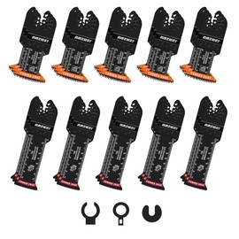 30 Pcs Bi-Metal Oscillating Tool Blades, Extra Long Multitool Blades for Nails, Wood, Plastic, Curved Edge Compatible with Dewalt Milwaukee Bosch Worx Ryobi