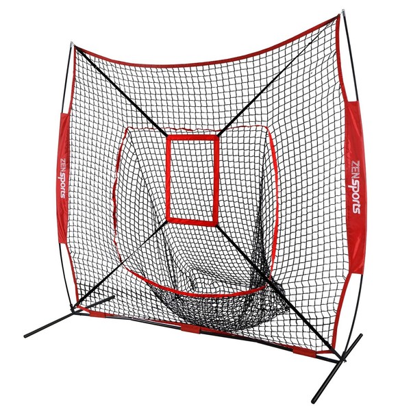 Segawe Softball Teeball Practice 7×7' Baseball Net Hitting Batting Training Aid W/Bag