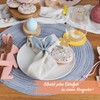 Papierdrachen 4 Rabbit Ears Napkin Rings - Muslin Look -