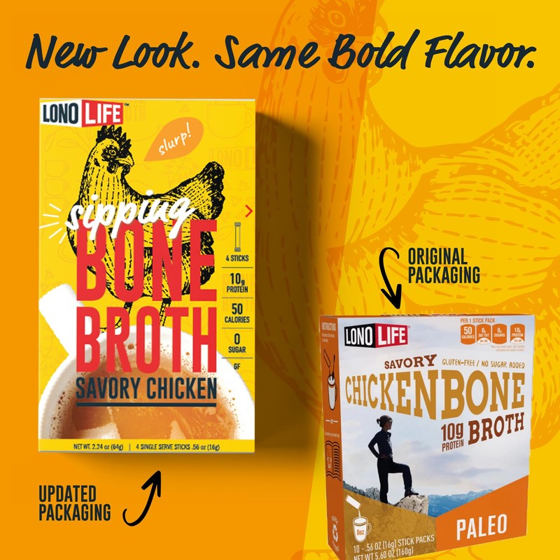 LonoLife Chicken Bone Broth Powder Mix | 10g Protein |