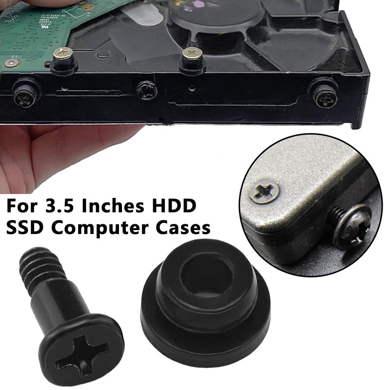Yuiturt 12PCS 3.5 Inch Hard Drive Screws with Rubber Washer