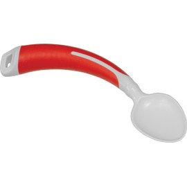 Aidapt Curved/Angled Spoon (Left Handed) for use by The Elderly, Those with a Poor Grip or Limited Wrist Movement and Those Suffering with Parkinson's Disease and Arthritis. More Comfortable Dining