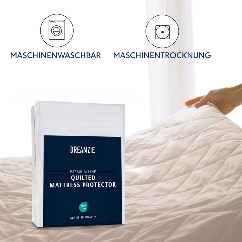 Quilted Mattress Protector 120 x 200 cm - Mattress Topper