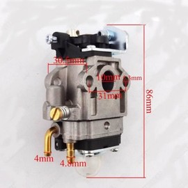 33cc, 36cc 2-stroke Carburetor (10 mm) w/Gasket, 2 primer bulbs for 23cc, 26cc, 33cc Viza Viper Zooma Bladez Goped 2-stroke Scooters
