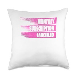 Hysterectomy Recovery Uterus Monthly Subscription Cancelled Throw Pillow