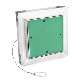 QWORK® Inspection flap drywall 15 x 15 cm, aluminium frame drywall plasterboard 12.5 mm